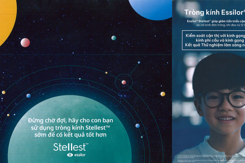TRÒNG KÍNH ESSILOR STELLEST GIÚP GIẢM TIẾN TRIỂN CẬN THỊ TRUNG BÌNH ĐẾN 67%