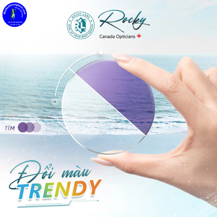 TRÒNG KÍNH ĐỔI MÀU TRENDY ROCKY CANADA 1.56- ĐỔI MÀU TÍM