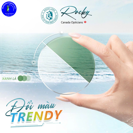 TRÒNG KÍNH ĐỔI MÀU TRENDY ROCKY CANADA 1.56- ĐỔI MÀU XANH GREEN