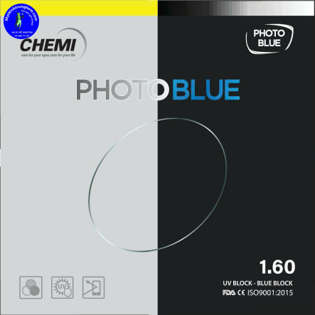 TRÒNG KÍNH ĐỔI MÀU CẮT ÁNH SÁNG XANH CHEMI HÀN CHIẾT SUẤT 1.60- ĐỔI MÀU KHÓI