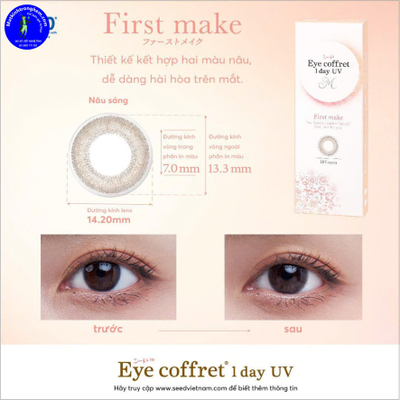 KÍNH ÁP TRÒNG 1 NGÀY MÀU FRIST MAKE- SEED NHẬT