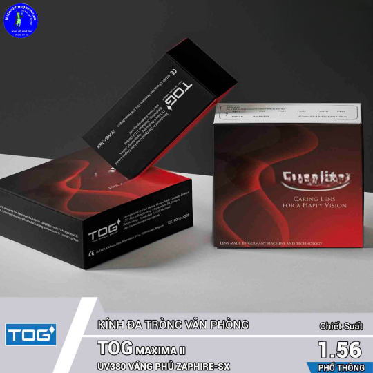 KÍNH ĐA TRÒNG VĂN PHÒNG TOG 1.56 UV380 MAXIMA II Chính Hãng