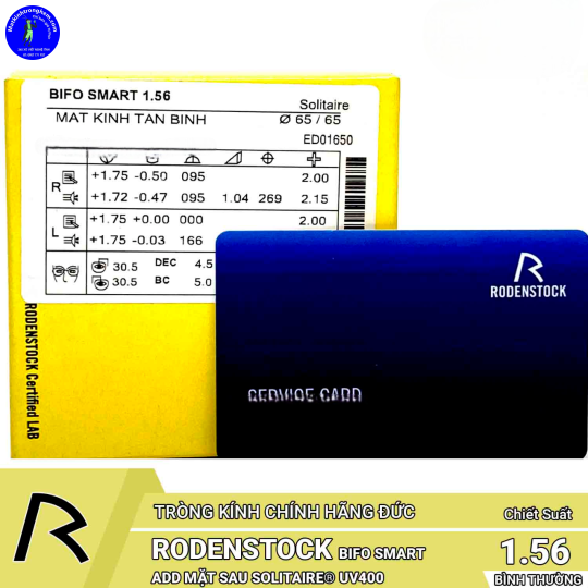 HAI TRÒNG RODENSTOCK 1.56 BIFO SMART ADD MẶT SAU Chính Hãng