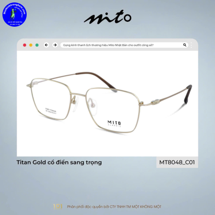 GỌNG KÍNH TITAN VIỀN MẢNH THƯƠNG HIỆU MITO- NHẬT