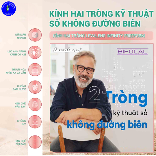 KÍNH HAI TRÒNG LEVALENS INFINITY FREEFORM LENS CHÍNH HÃNG