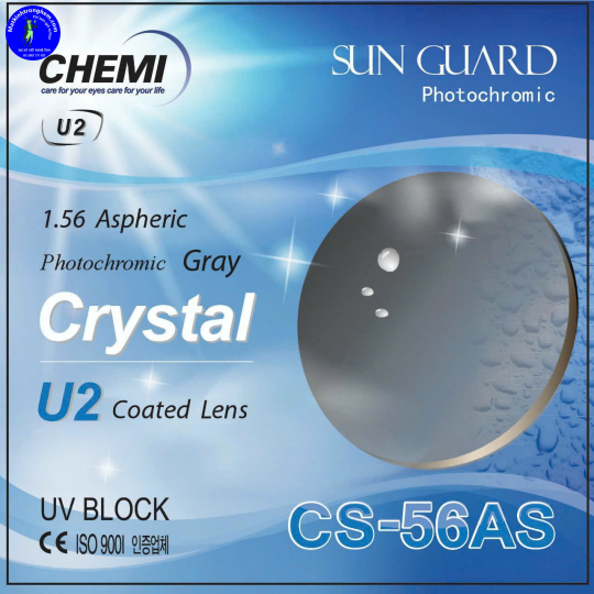 TRÒNG KÍNH ĐỔI MÀU CHEMI HÀN QUỐC CHIẾT SUẤT 1.56- ĐỔI MÀU KHÓI