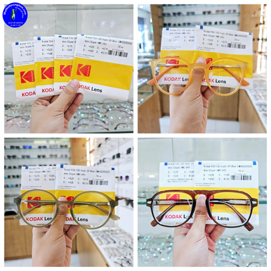 TRÒNG KÍNH ÁNH SÁNG XANH KODAK UVBLUE LENS- CHIẾT SUẤT 1.60