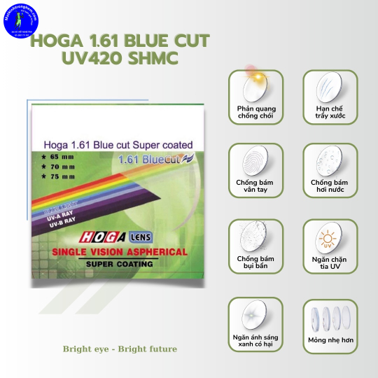 TRÒNG CẮT ÁNH SÁNG XANH HOGA CHIẾT SUẤT 1.61