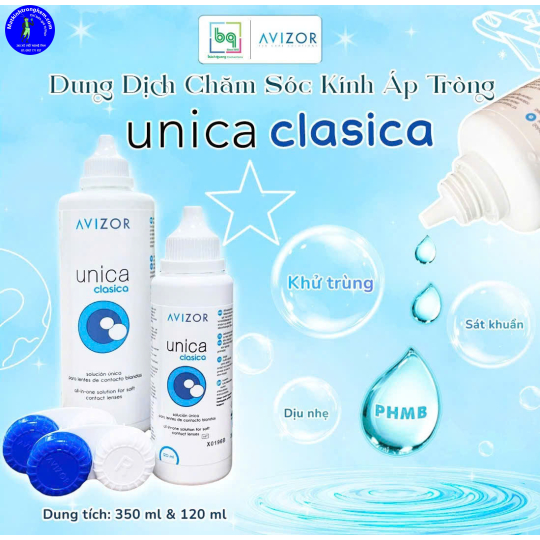DUNG DỊCH NGÂM KÍNH ÁP TRÒNG UINCA CLASICA 120ml- AVIZOR TÂY BAN NHA
